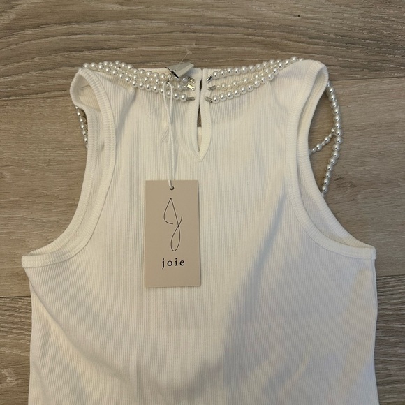 Joie White Ribbed Tank Top - Picture 5 of 6